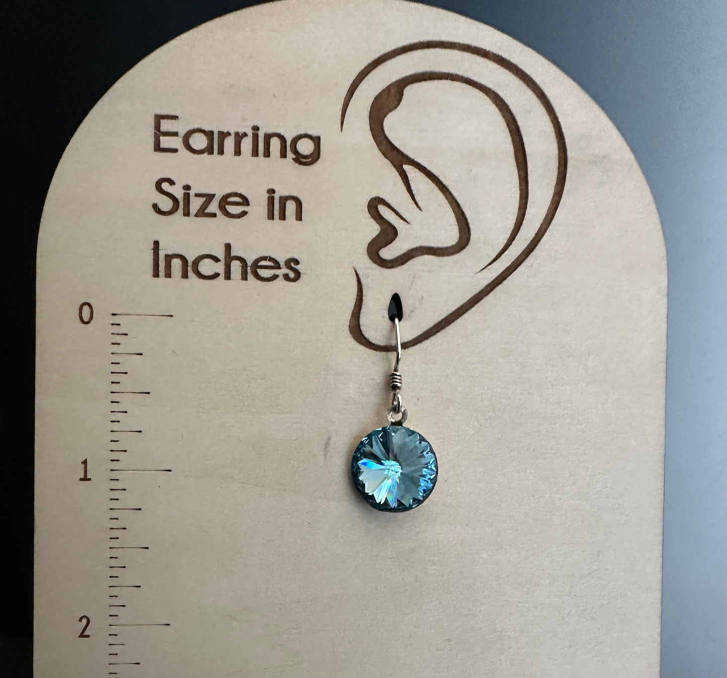 Aqua swavorski crystal earrings