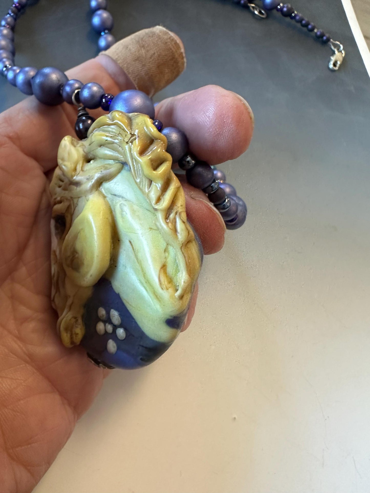 Palomino horse sculpture artisan necklace, horse lover, horse them gifts, horse fan, gold horse, horse jewelry , pony