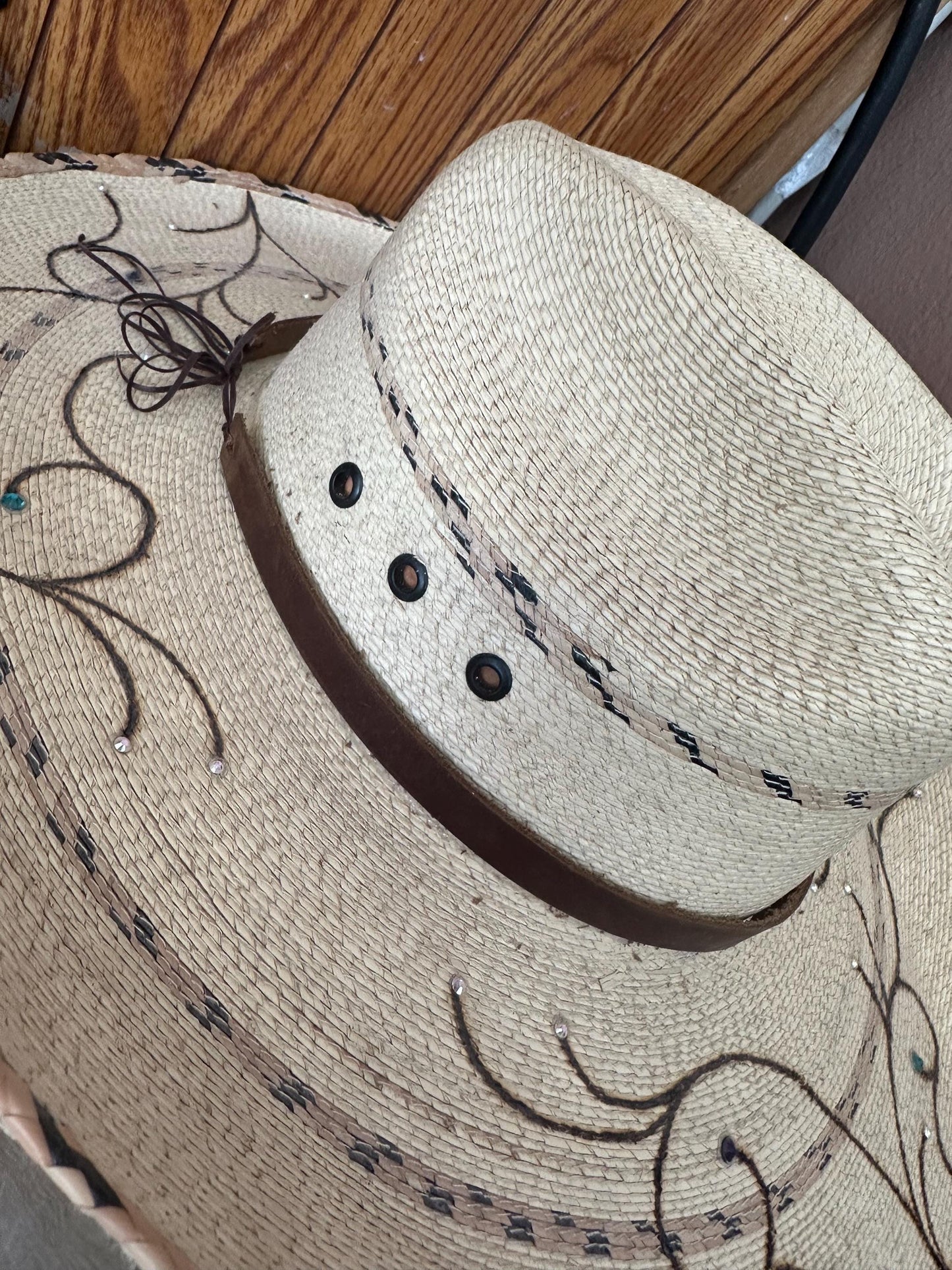 Distressed Leather hat band