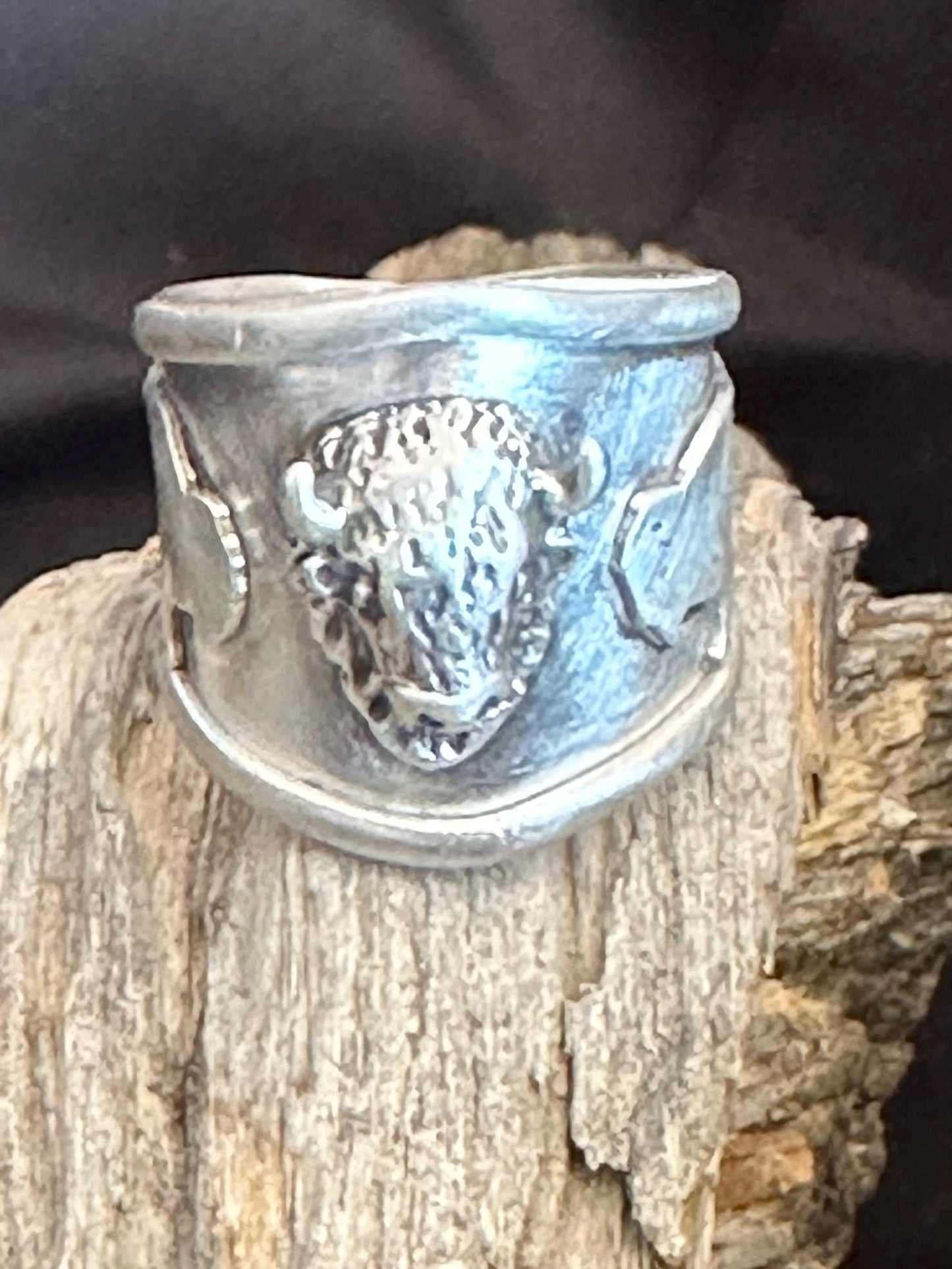 Buffalo Sterling Silver Saddle Ring, Big Ass Ring, statement ring, large Ring, big ring