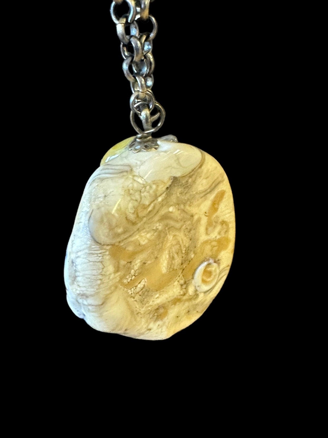 Bull lampwork glass artisan necklace, hereford,longhorn
