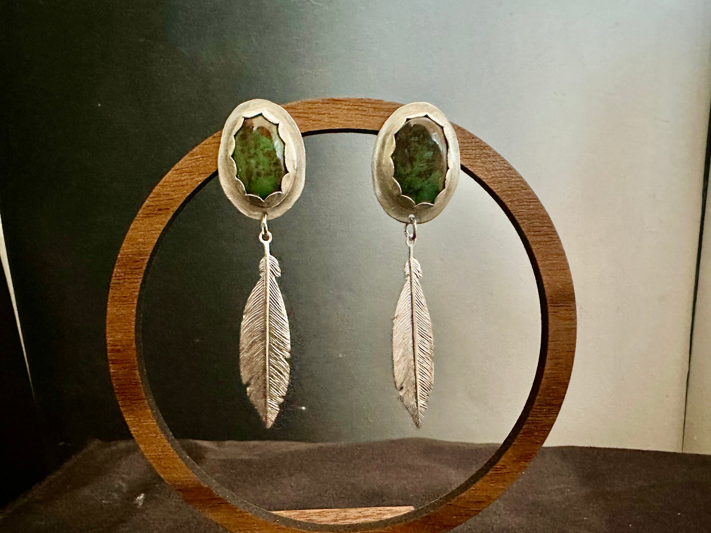 Kingman Turquoise post earrings