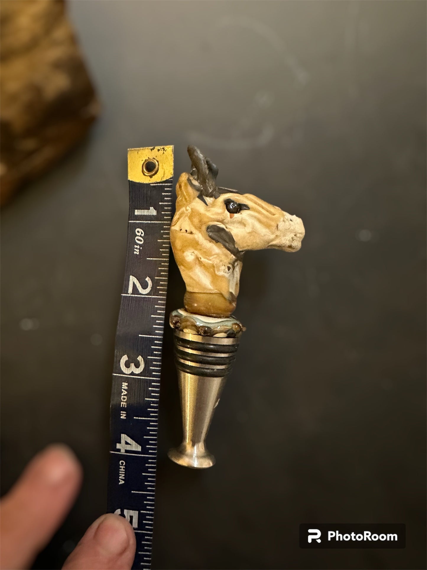 Glass pronghorn Wine bottle stopper