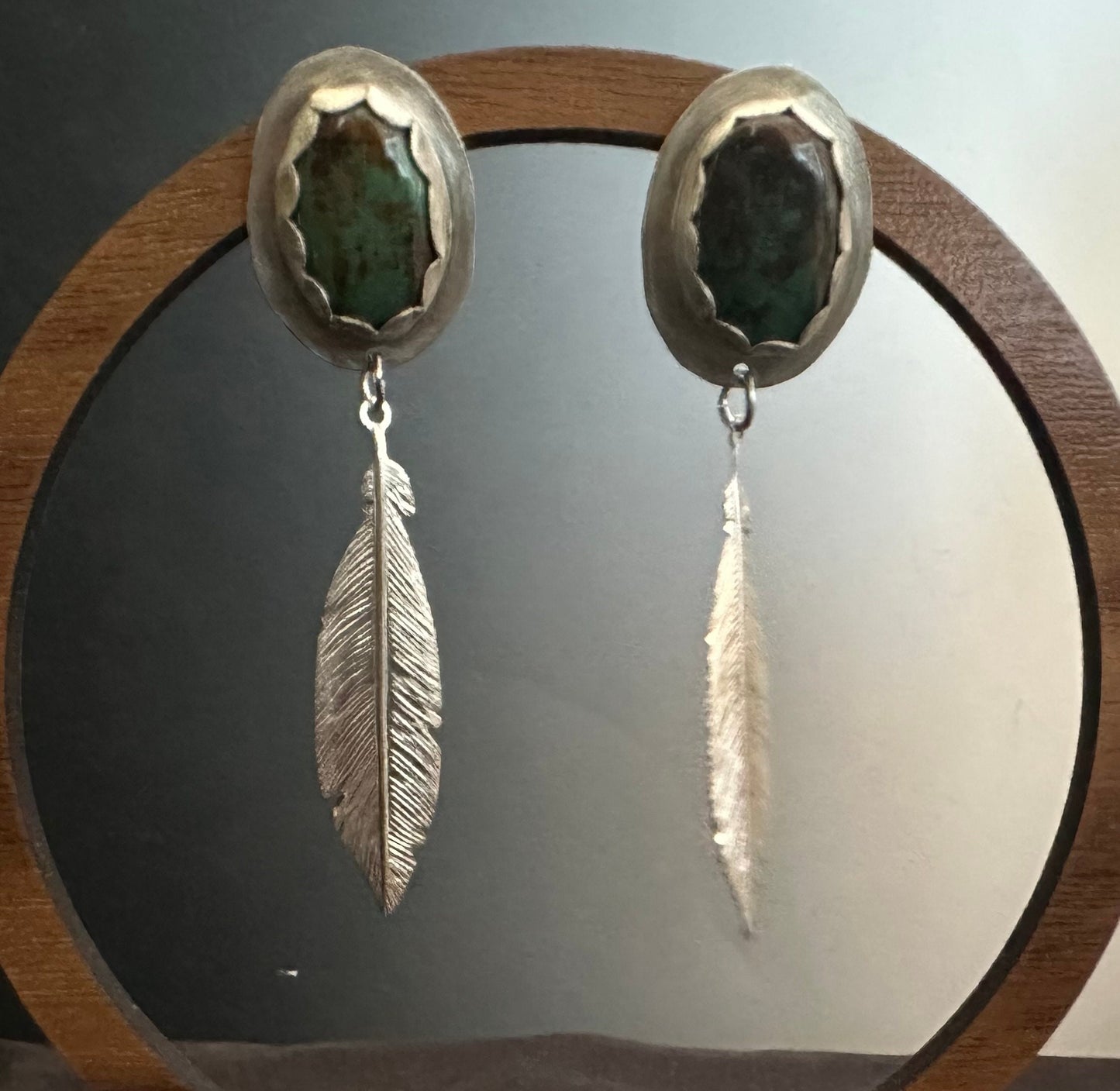 Kingman Turquoise post earrings