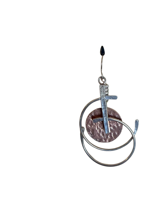 Wind & Wire – Kinetic Copper and Sterling Silver Earrings