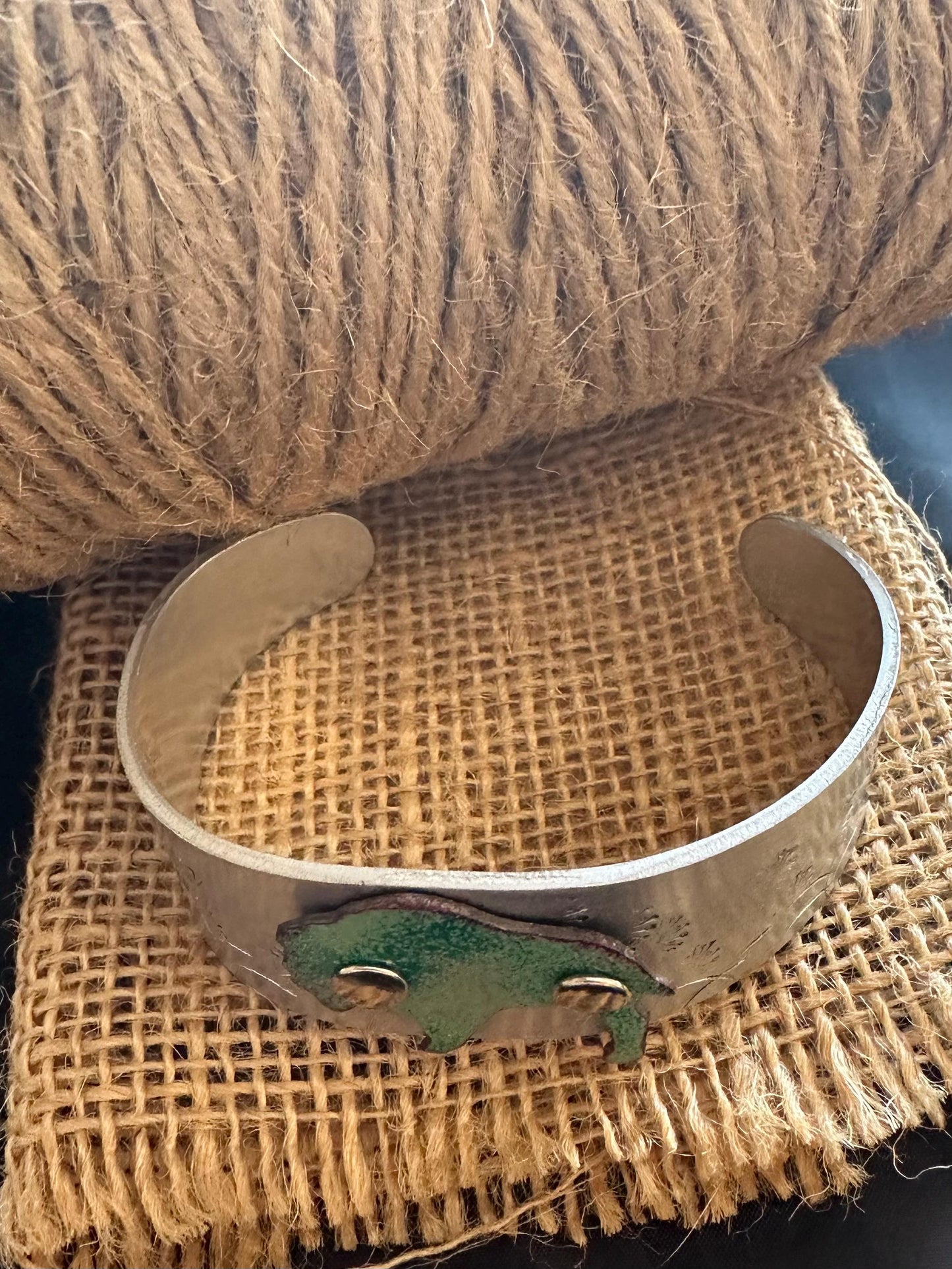 Enameled Buffalo cuff