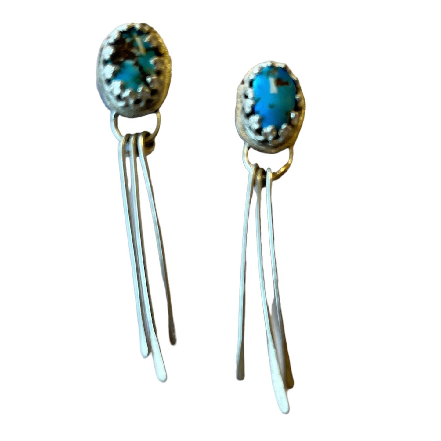 Rare Golden Hills turquoise statement earrings