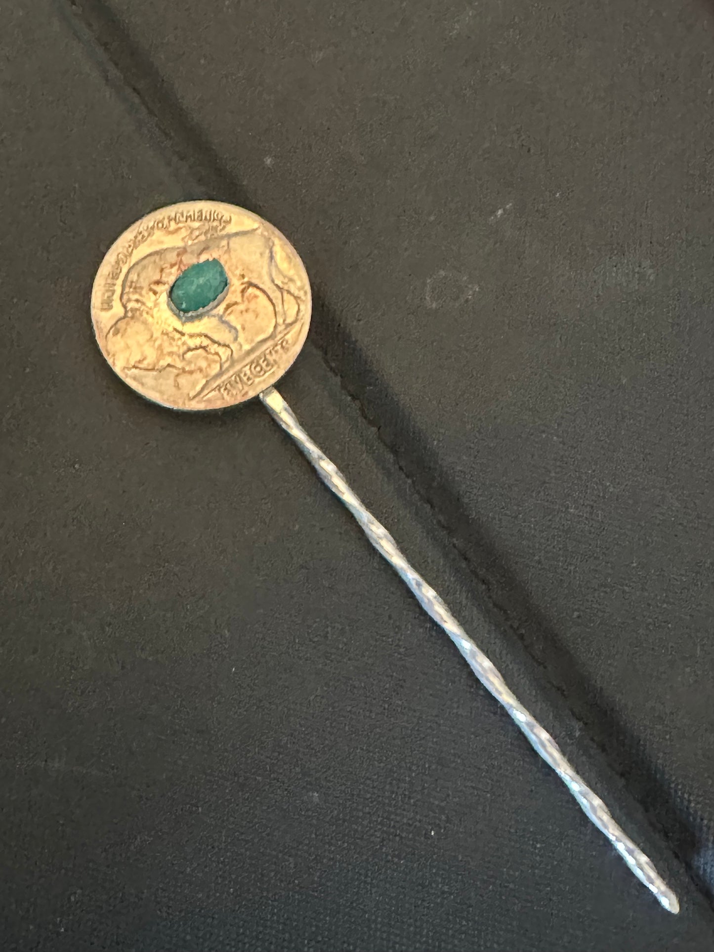 buffalo hat pick, Buffalo nickel hat pin, cowboy toothpick