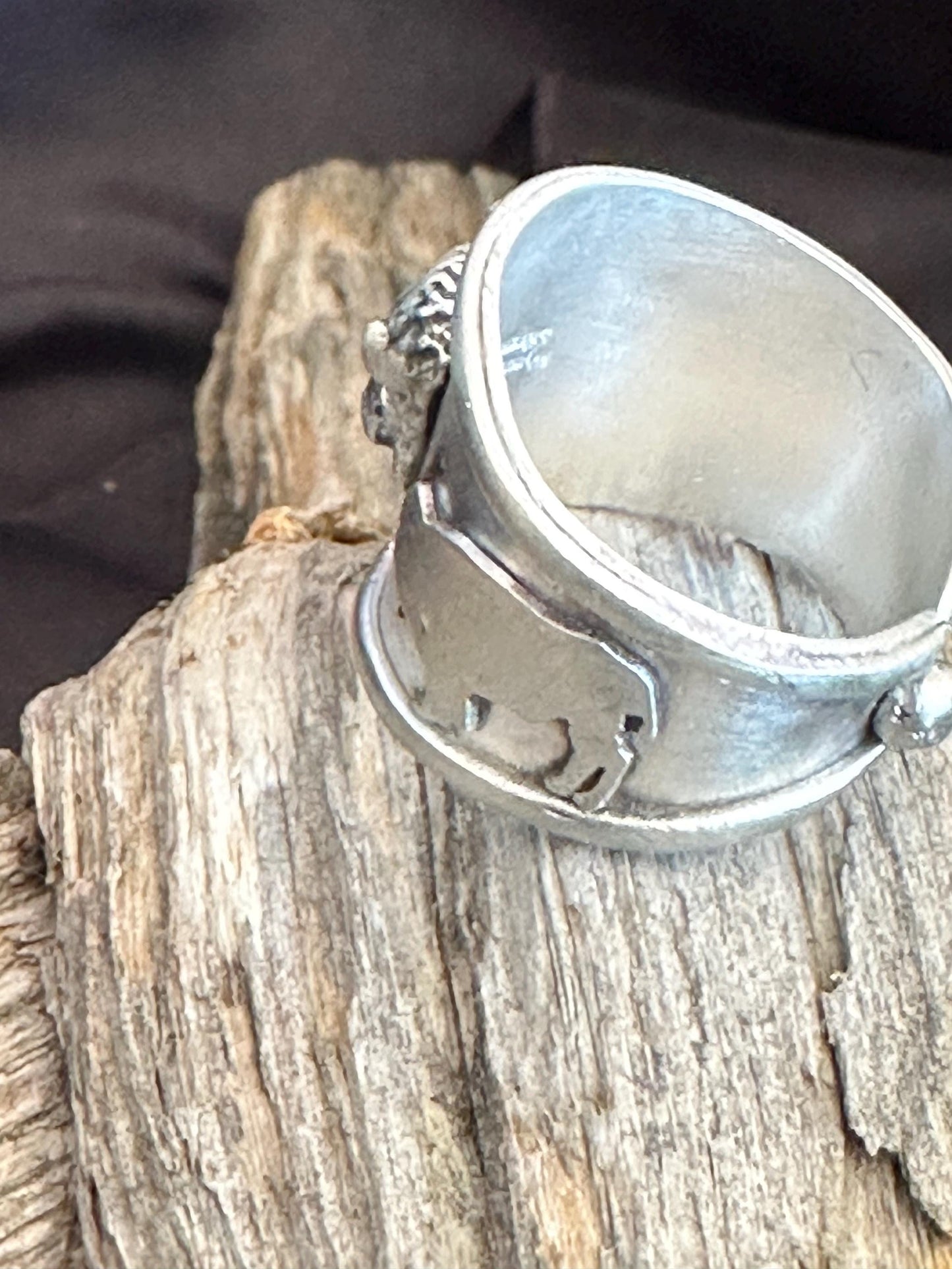 Buffalo Sterling Silver Saddle Ring, Big Ass Ring, statement ring, large Ring, big ring