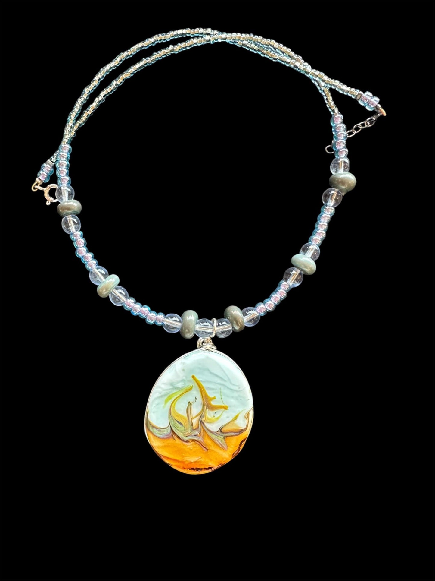 Ocean waves necklace