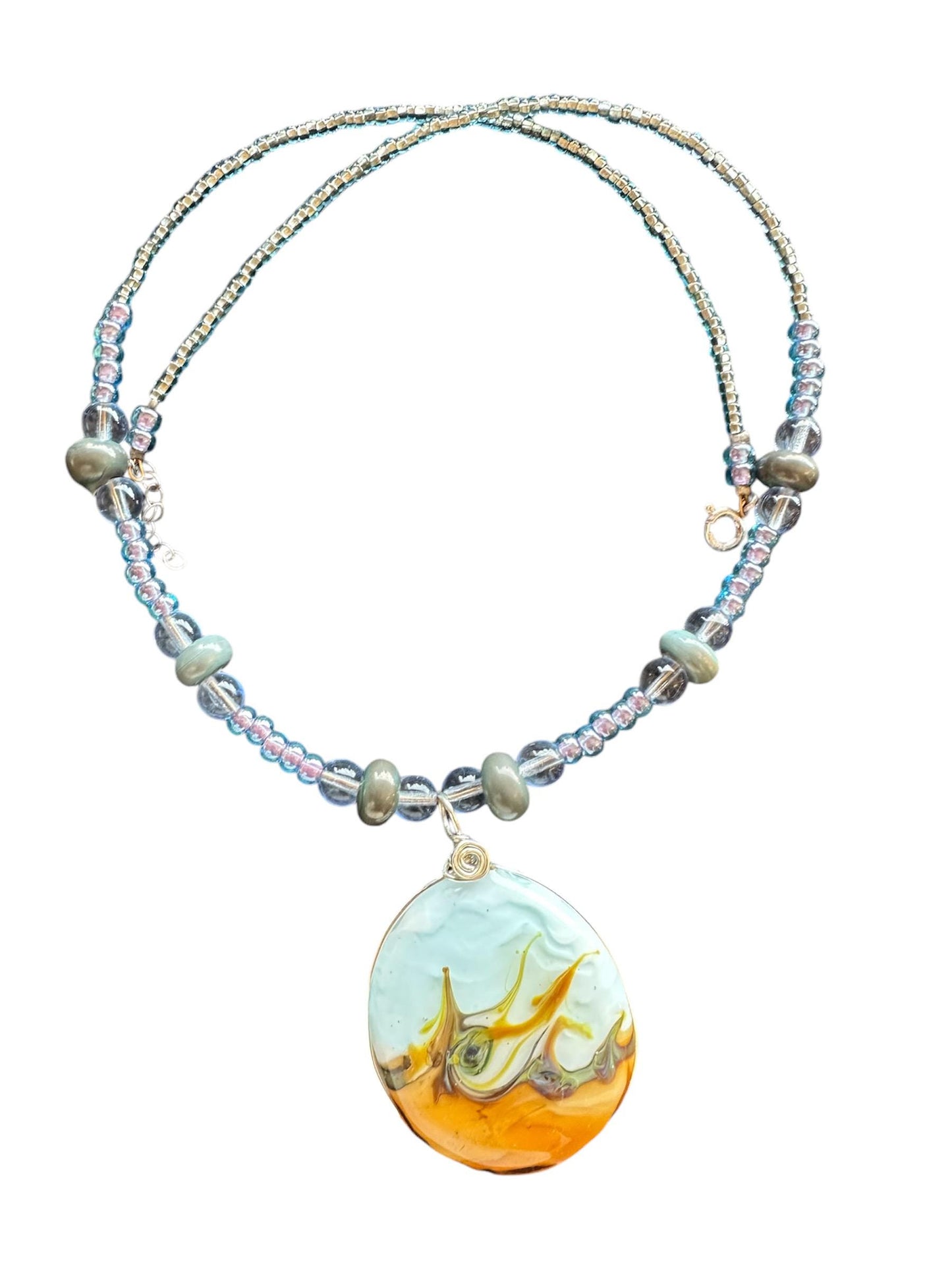 Ocean waves necklace
