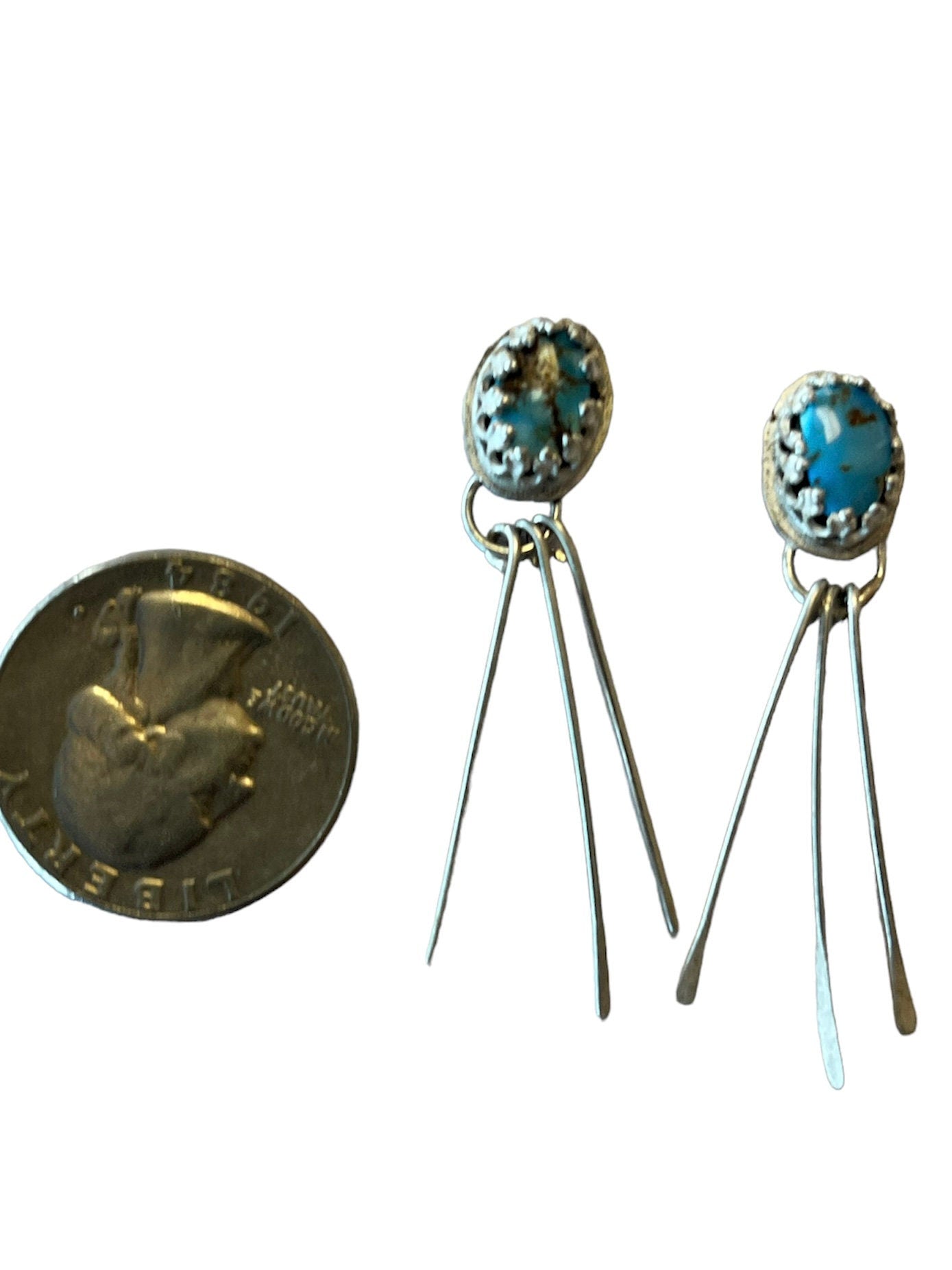 Rare Golden Hills turquoise statement earrings