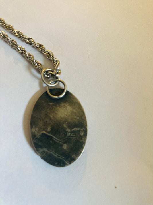 Under the moon, sterling silver necklace C