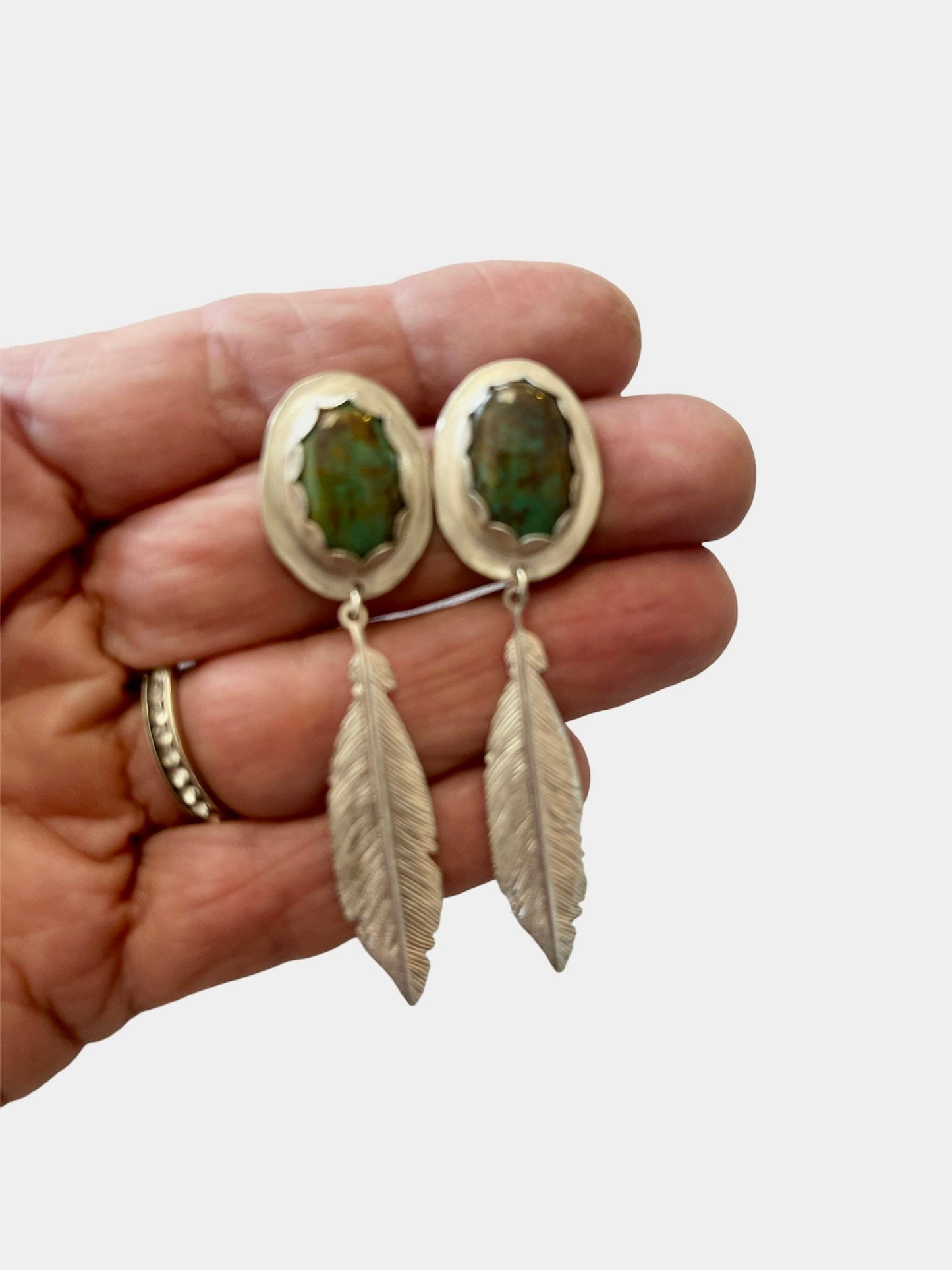 Kingman Turquoise post earrings