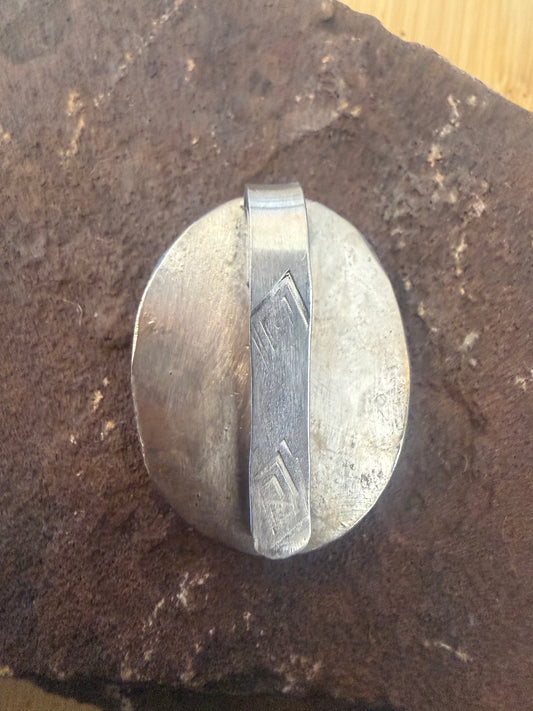 Vegas Vic Sterling Silver pendant/vintage ceramic focal
