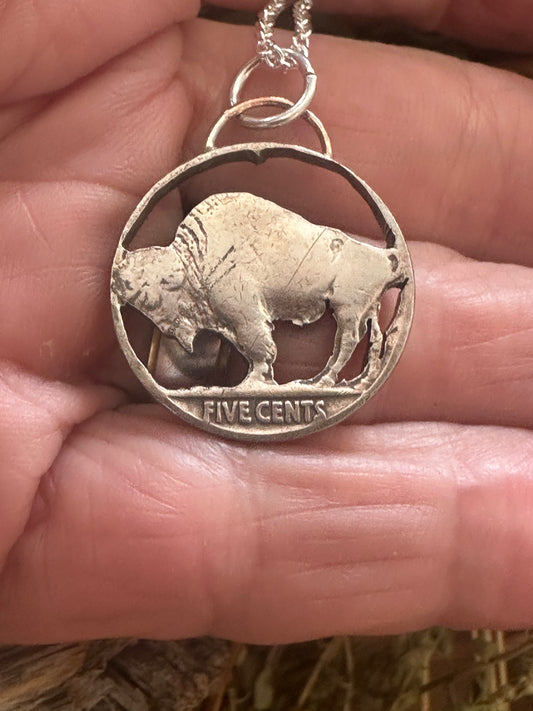 Buffalo nickel necklace