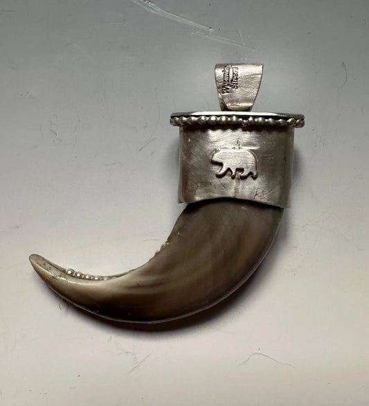 Bear Claw Pendant with golden hills Turquoise