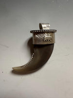 Bear Claw Pendant with kingman Turquoise