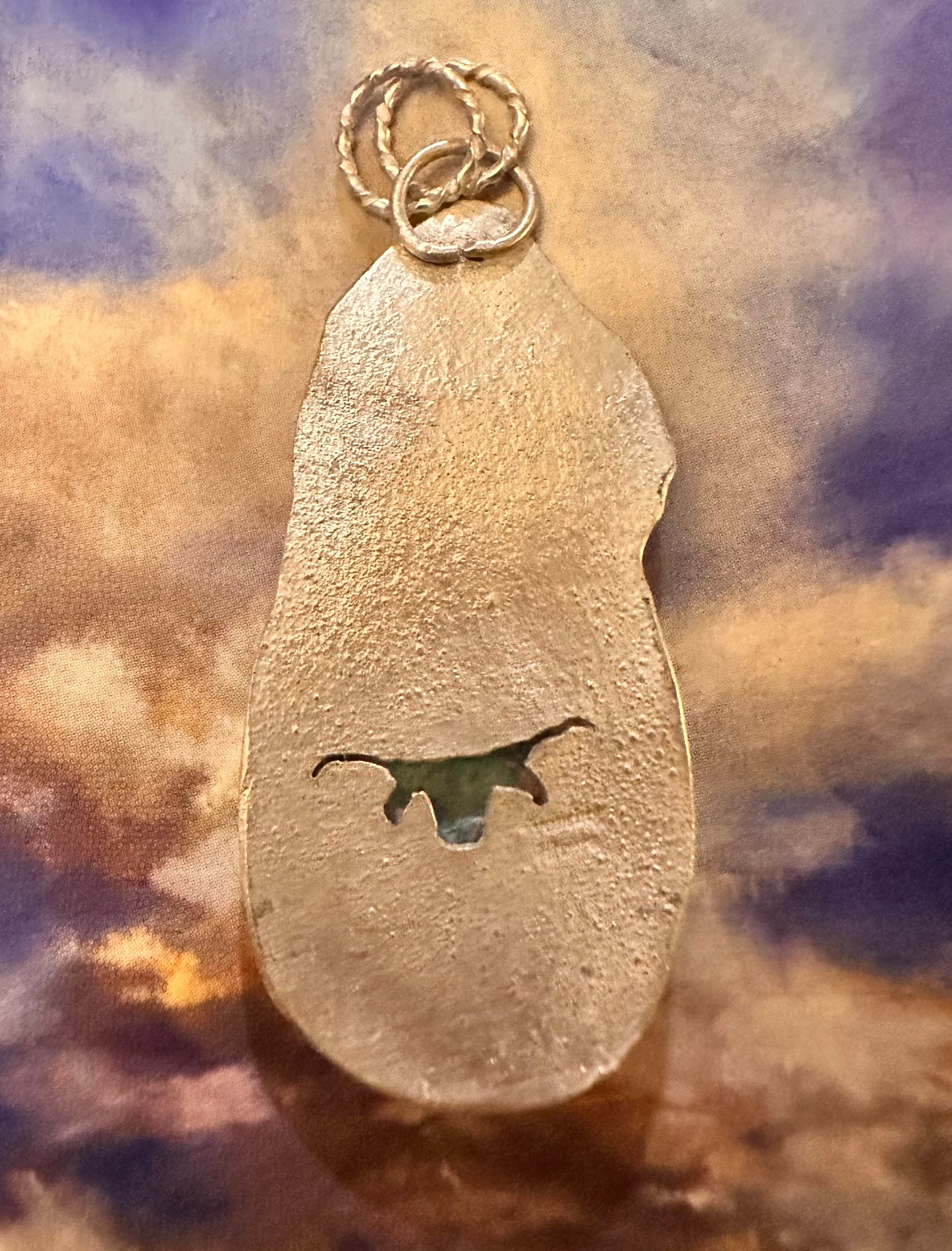 Ride the Spirit of the West – Handcrafted Bull Rider Turquoise Pendant
