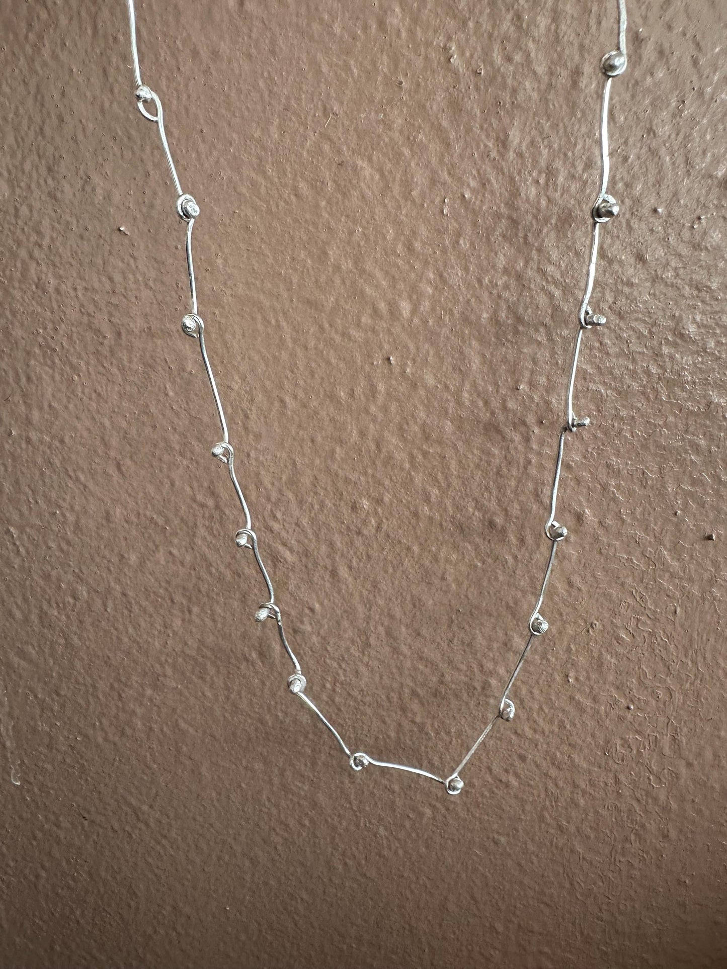 Silver hat band, sterling silver hat chain, artisan silver hat band
