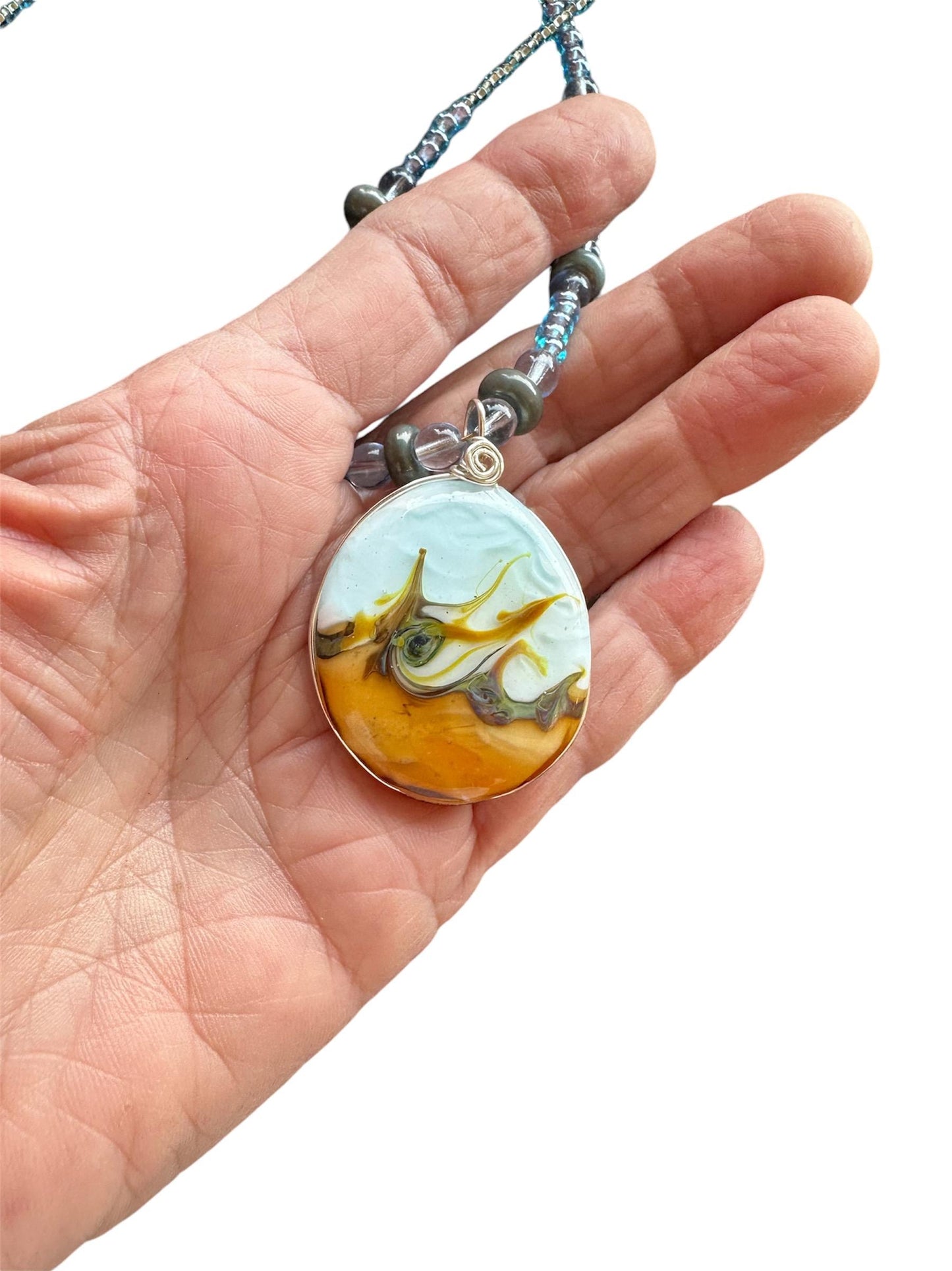 Ocean waves necklace