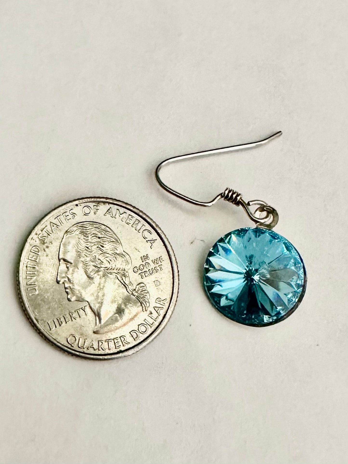 Aqua swavorski crystal earrings