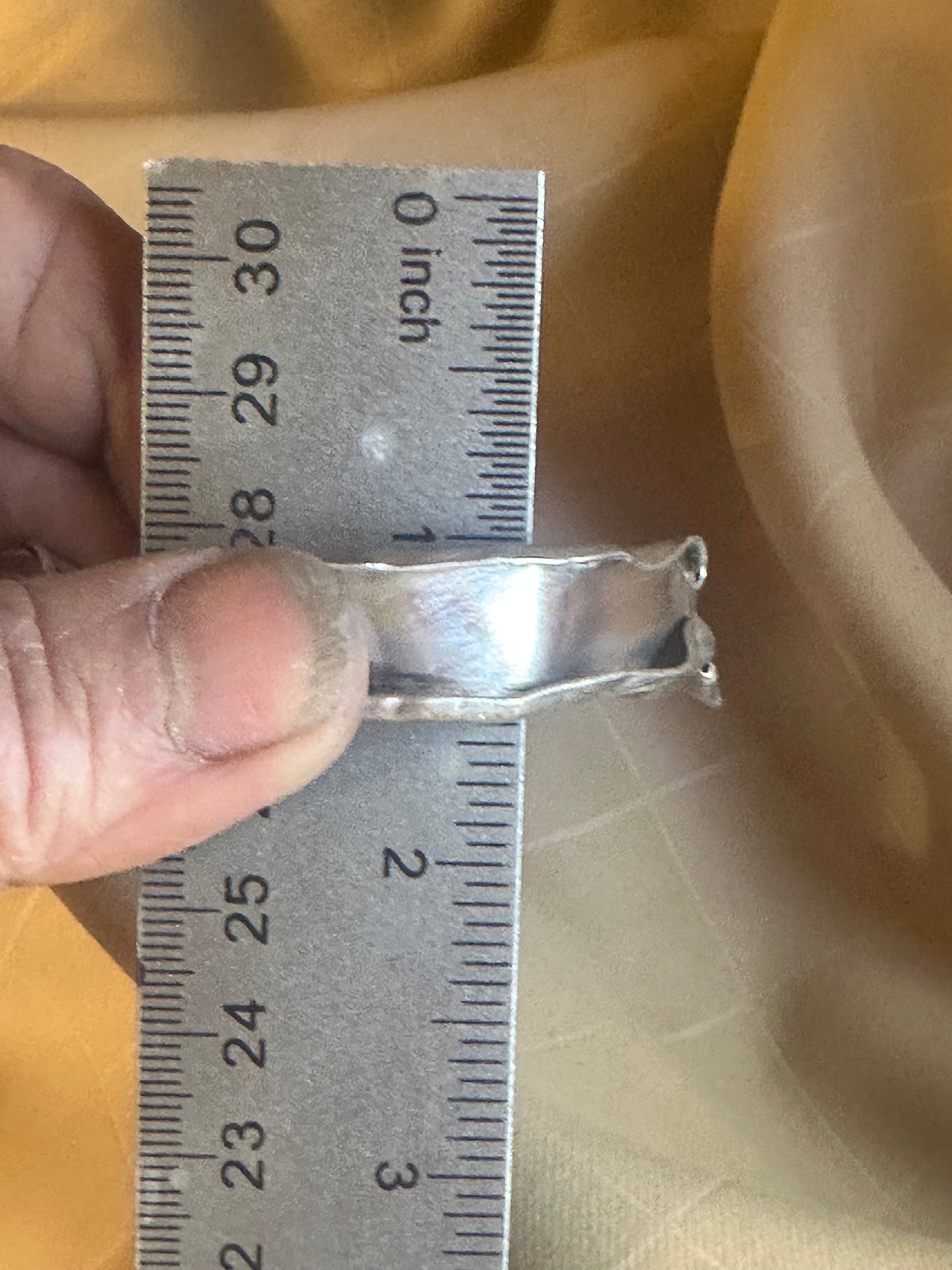 Textural Live edge Sterling Silver with Copper accents Bangle