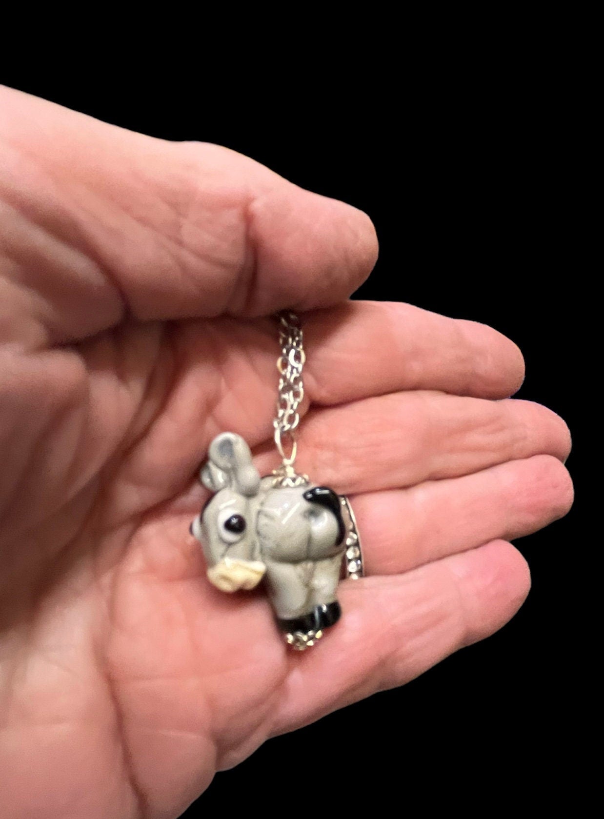 Kiss my Ass necklace, fun jewelry, donkey