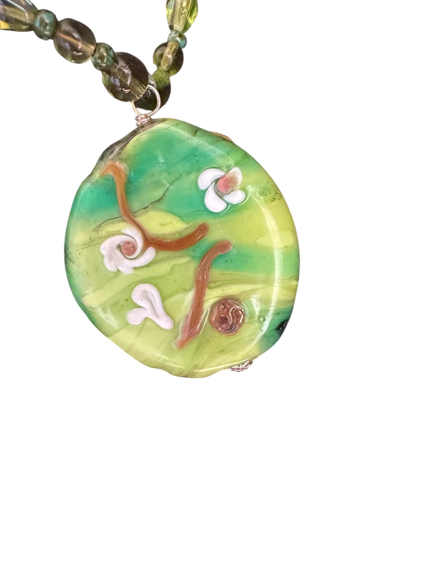 Pair of Red fox lampwork glass necklace, loving fox , love