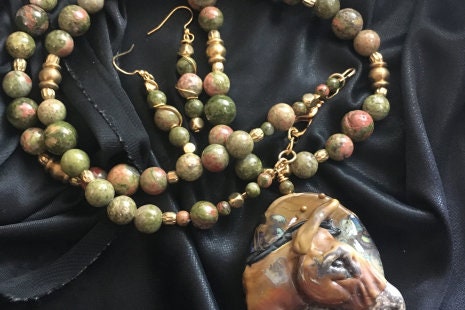 Molly the mule necklace and earrings