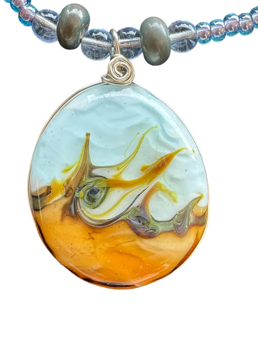 Ocean waves necklace
