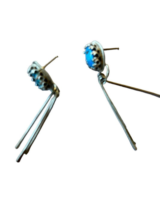 Rare Golden Hills turquoise statement earrings