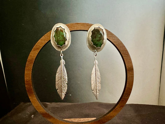 Kingman Turquoise post earrings