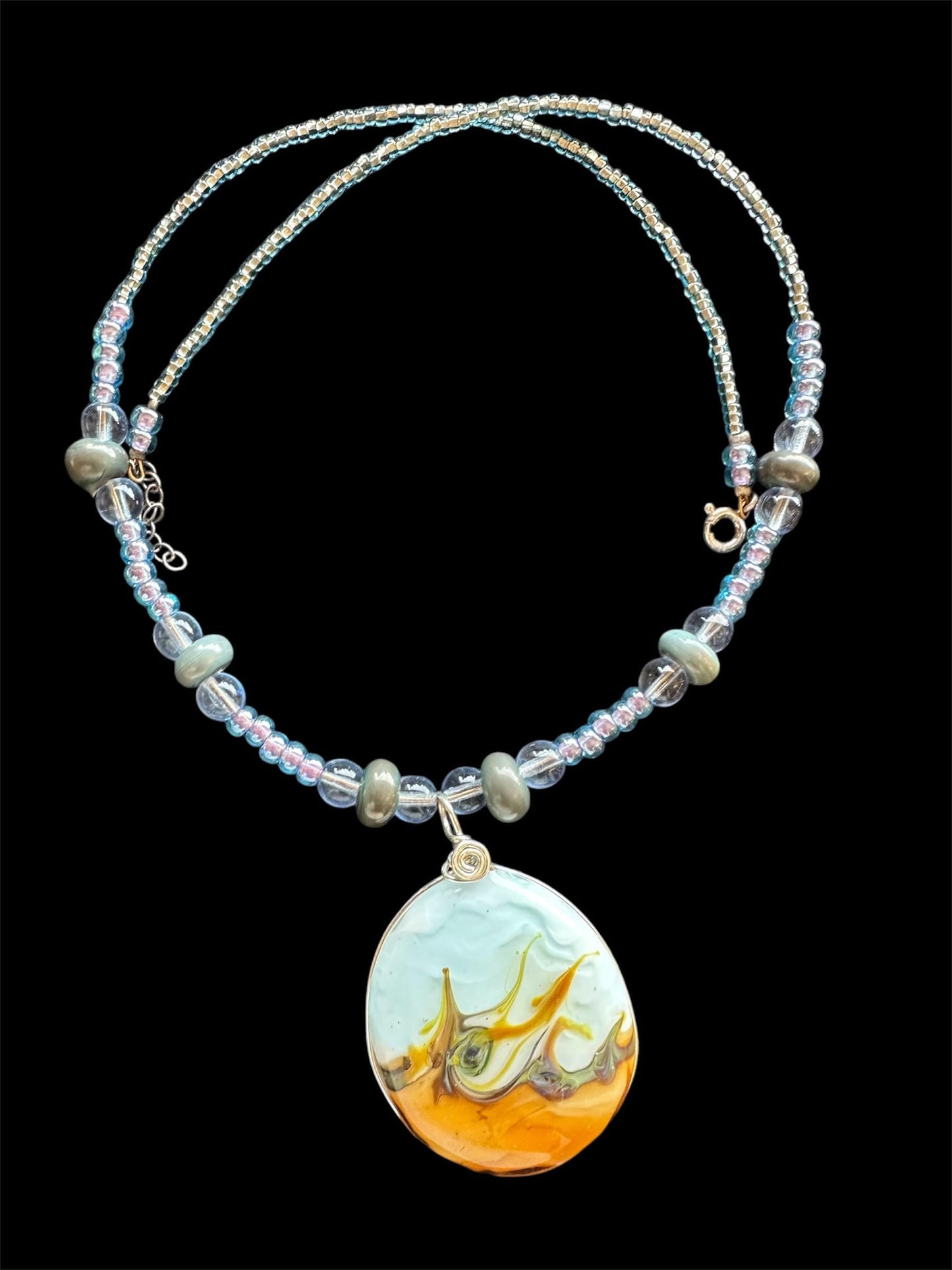 Ocean waves necklace