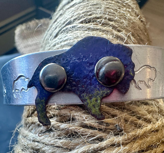 Enameled Buffalo cuff