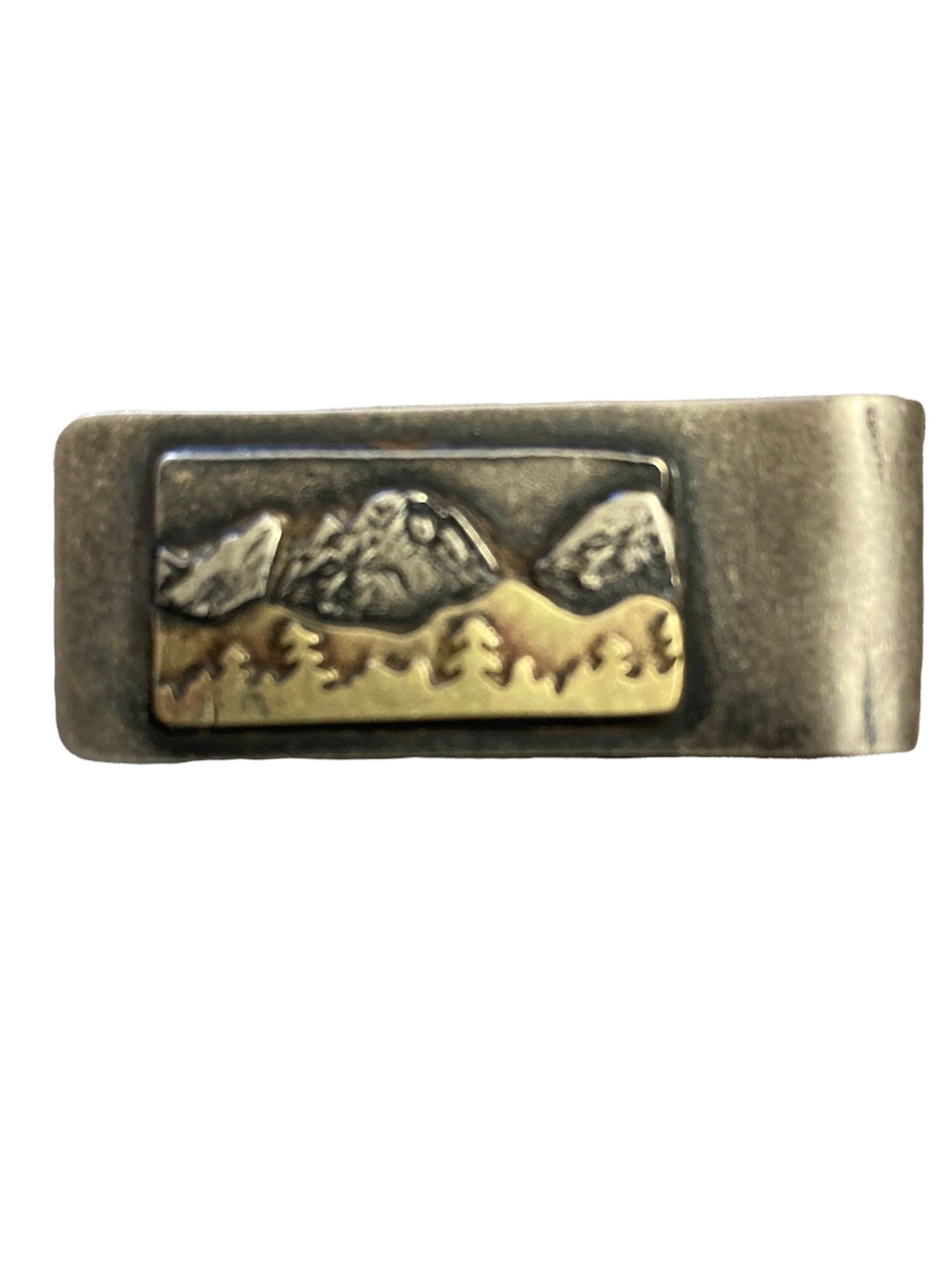 Rustic mountains money clip