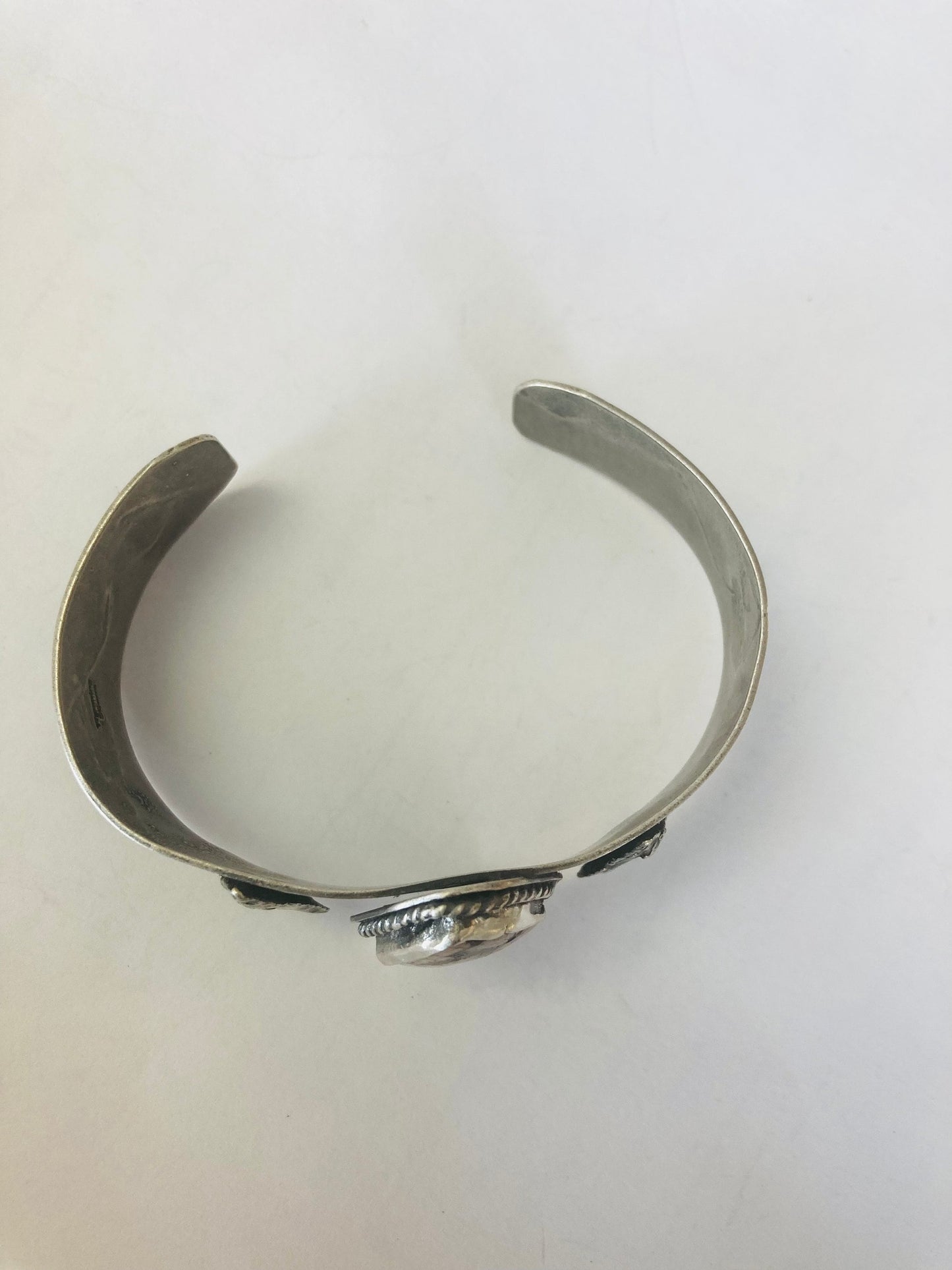 Statement Snakeskin Agate Bracelet in Artisan Silver – One-of-a-Kind Jewelry Piece