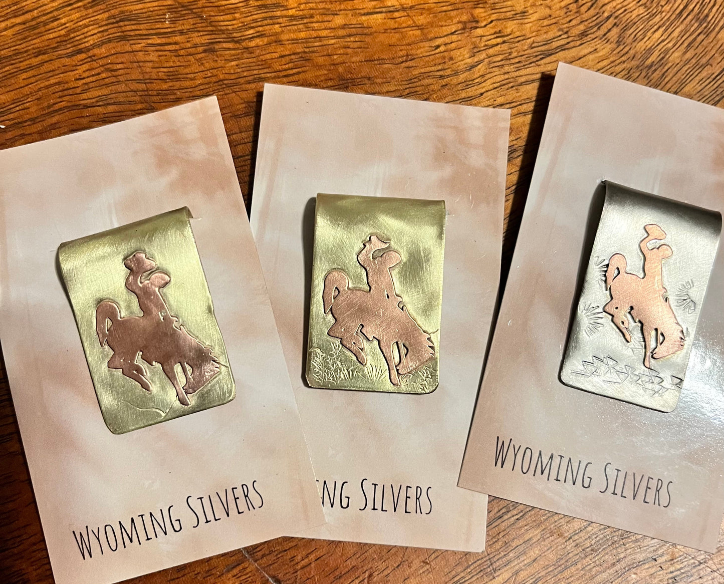 Licensed Wyoming Bucking Horse money clip