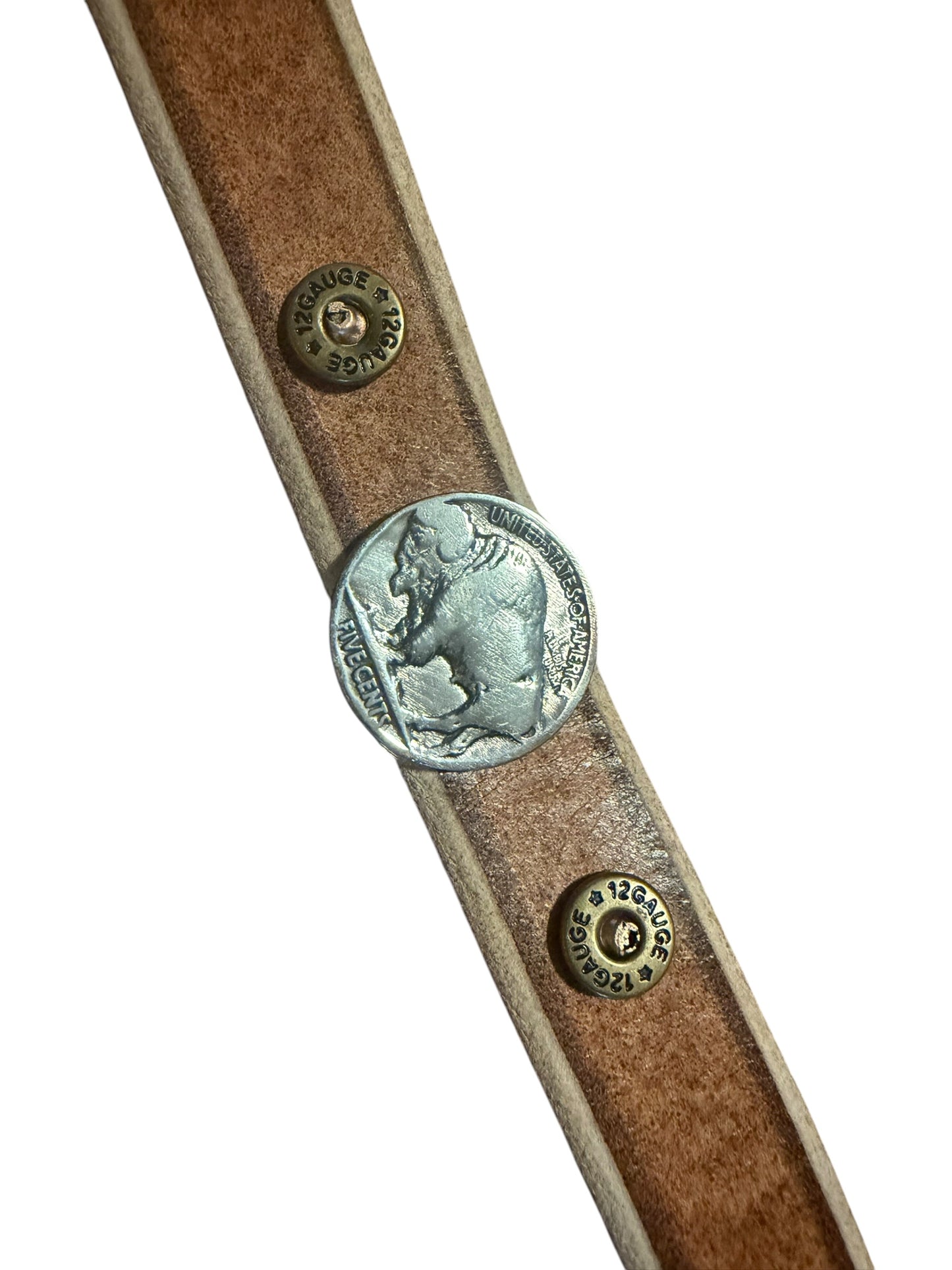 Buffalo nickel adjustable Leather Bracelet
