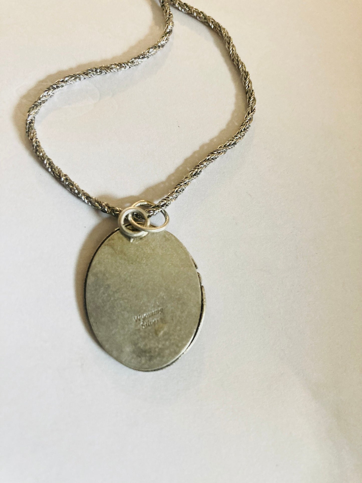 Textured tree, sterling silver necklace B