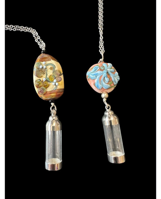 Keepsake jewelry, cremains necklace, urn jewelry, memento jewelry,pill bottle,