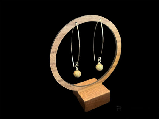 Long jasper artsy drop earrings