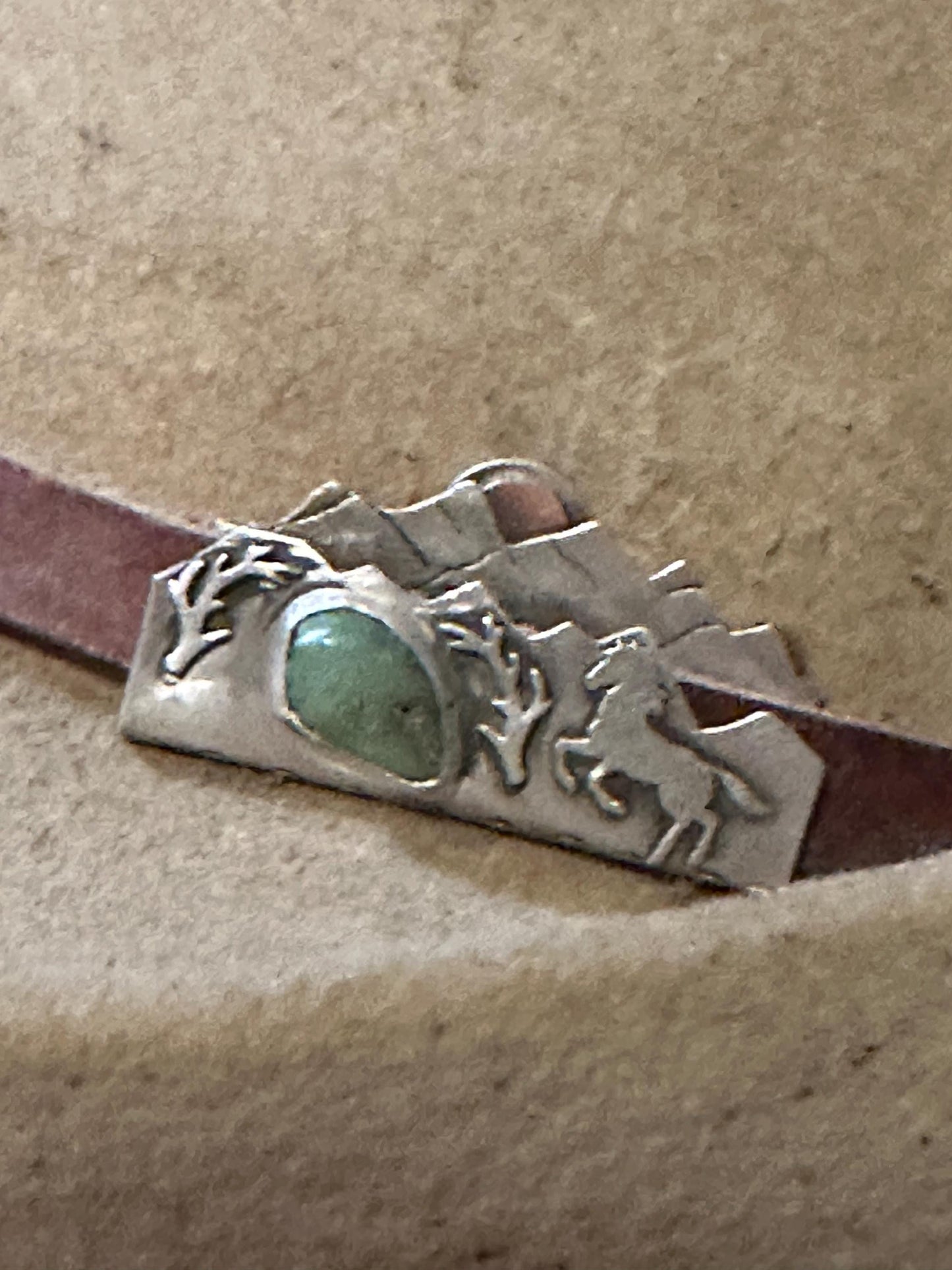 Hat band slide, cowboy hat jewelry, hat band jewelry,