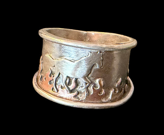 Year of the Fire Horse Ring – Sterling Silver & Copper | Size 8