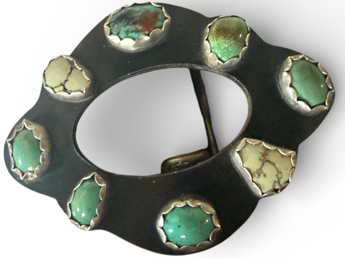 Green turquoise Belt Buckle