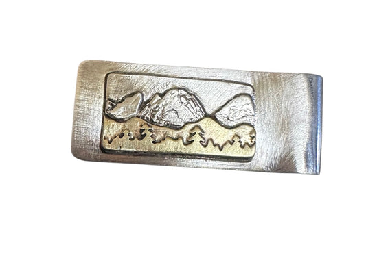 Sterling Silver mountains money clip