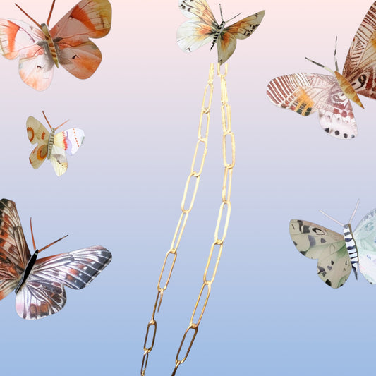 Handmade Sterling Silver Paperclip Chain – 24”