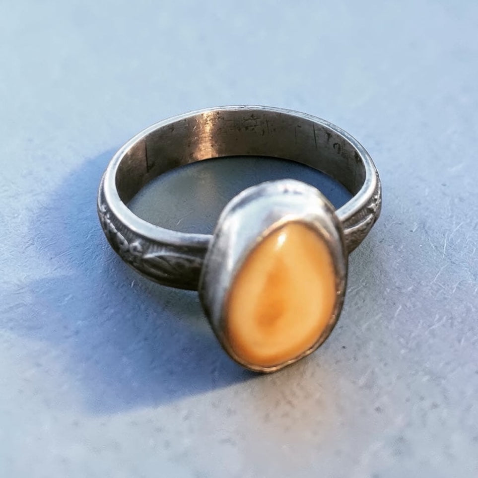 Custom Elk Ivory Ring