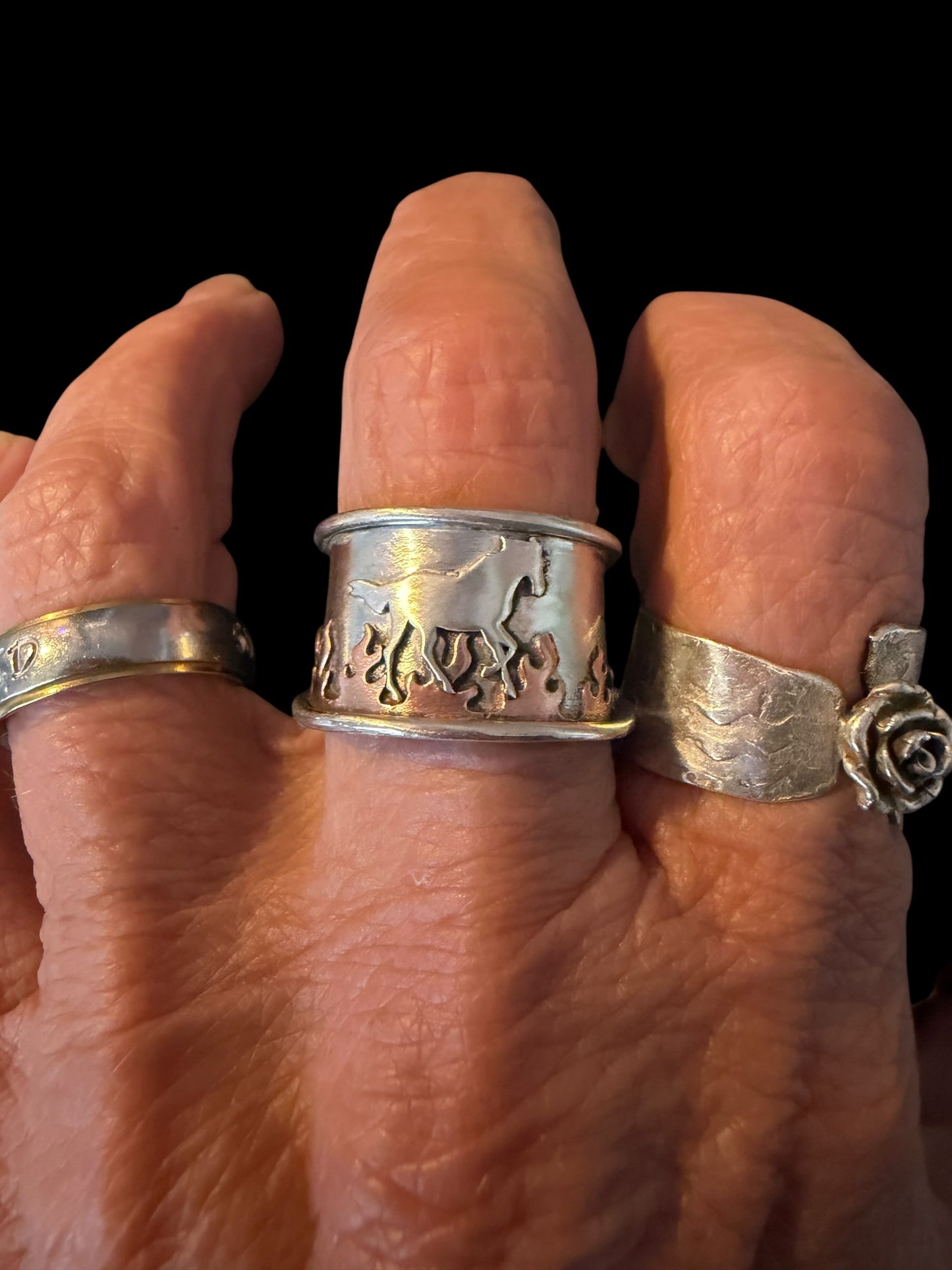 Year of the Fire Horse Ring – Sterling Silver & Copper | Size 8