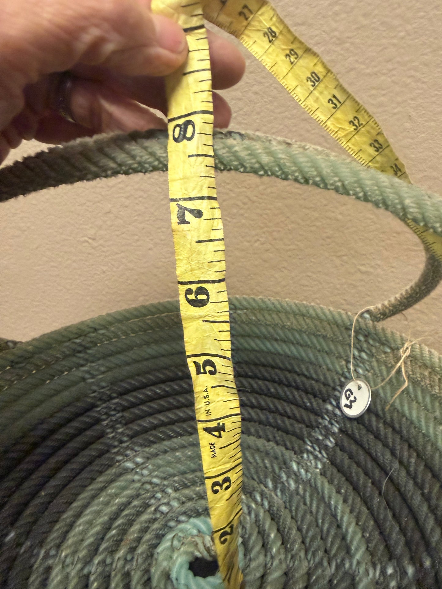 G-3 sage turquoise lariat rope basket
